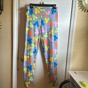 Grey with colorful Mickey balloons Disney park leggings